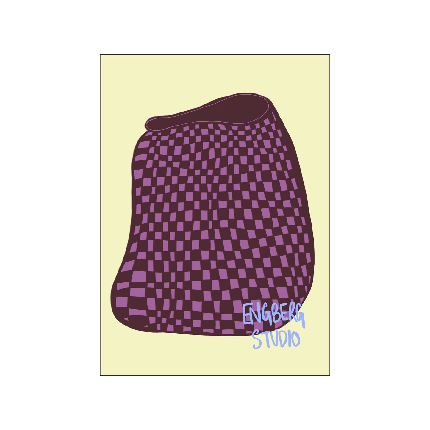 POP - Checkered Purple Vase