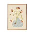 Peonies in a Blue Vase