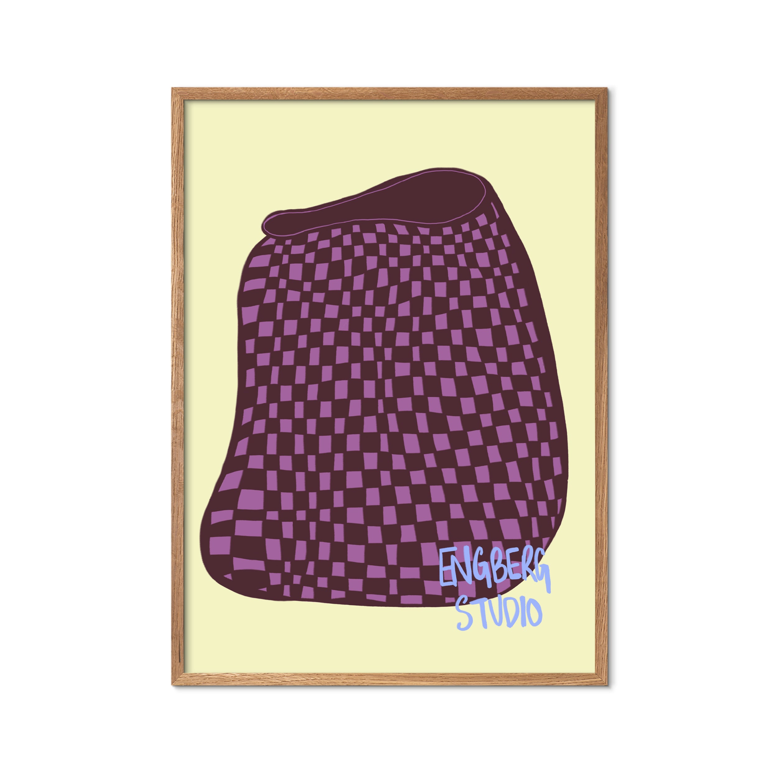 POP - Checkered Purple Vase