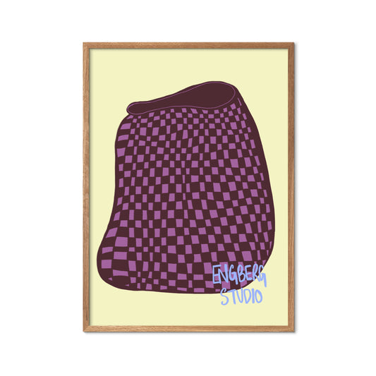 POP - Checkered Purple Vase